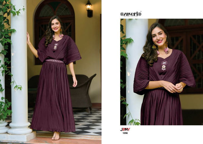 Zaveri Jimmy Stylish Designer Heavy Wholesale Party Wear Kurtis
